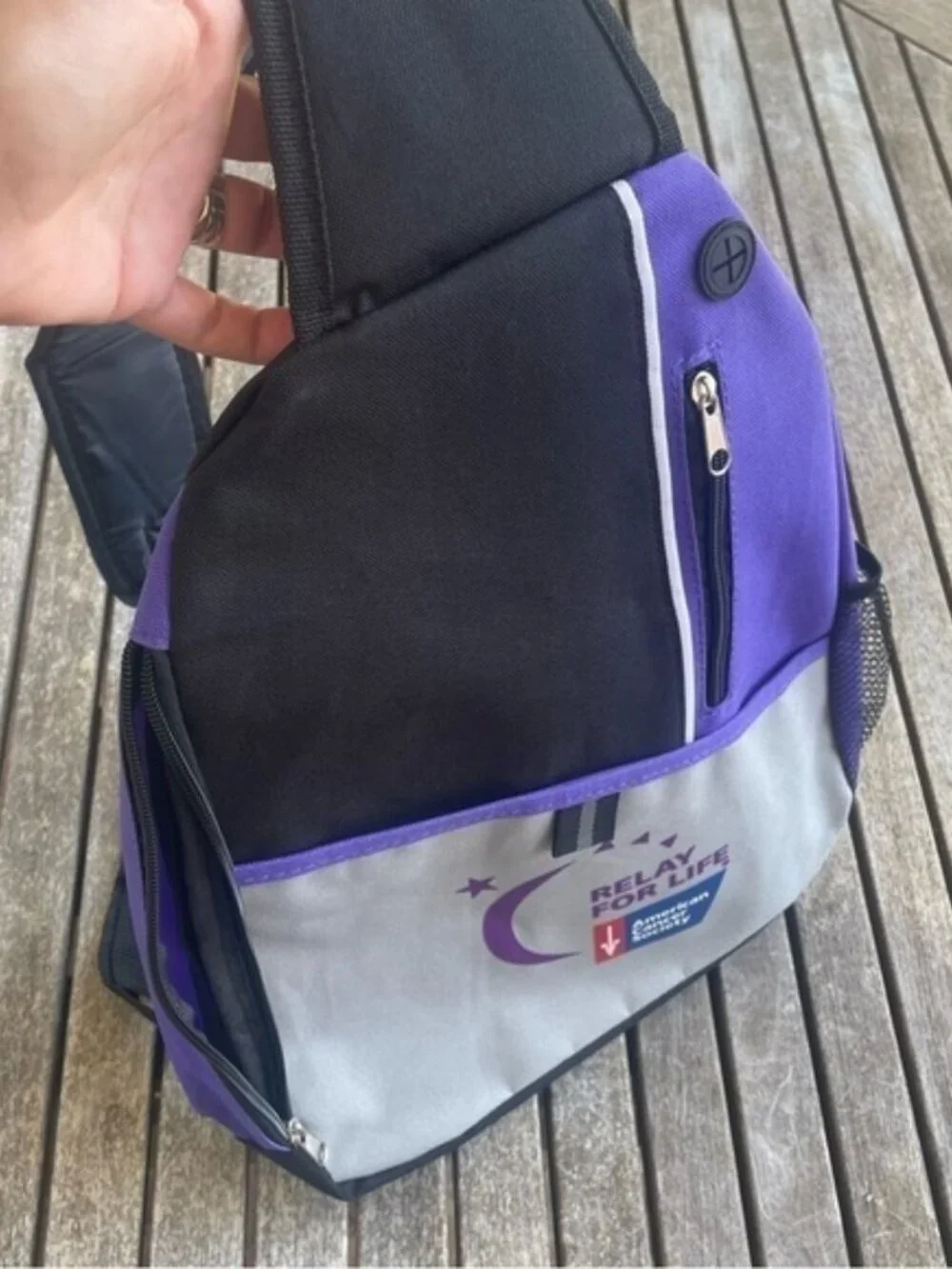 🆕 LOT OF 3 🎗️ NWT Relay For Life Sling Bags ✨ American Cancer Society